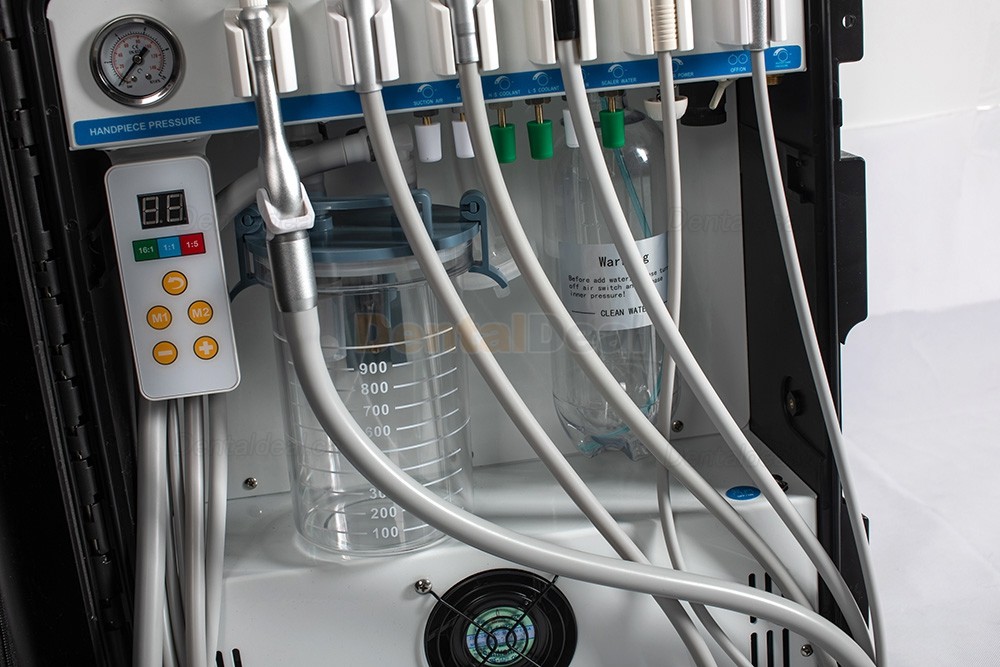 Greeloy&reg; GU-P208 Portable Dental Unit + Electric Dental Motor + Curing Light + Scaler Handpiece